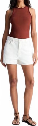 A.L.C. 110 High Waist Denim Short In White