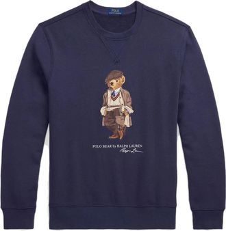 Polo Ralph Lauren Ronde hals gebreide trui - Heren - Sweatshirts - Blauw - XL - Katoen - Hoodies & sweatvesten