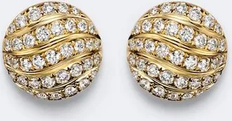 David Yurman Sculpted Cable 18kt gold earrings with diamonds