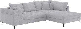 Mr. Couch Ecksofa »Portofino L-Form« 4 Bezugsqualitäten, 13,5 cm hohe Metall-Profilfüsse in matt-schwarz