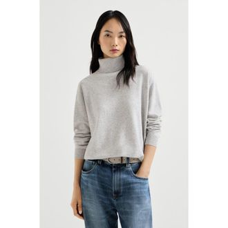 Brunello Cucinelli Cashmere sweater with monili in Pebble at Nordstrom, Size Xx-Small Eu
