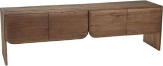 Macabane Mueble para TV de 4 puertas de madera de mindi