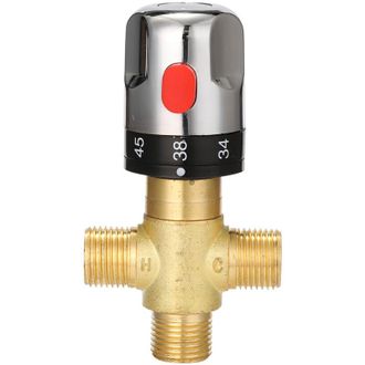 OEM Grifo Mezclador Termost&aacute;tico Ajustable Para Ba&ntilde;o, Mezclador De Agua De Lat&oacute;n, V&aacute;lvula De Control De Temperatura Para Mezcla De Agua Fr&iacute;a Y Caliente Pa
