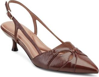 Easy Spirit Kaisley Pointed Toe Slingback Pump in Brown at Nordstrom, Size 6.5