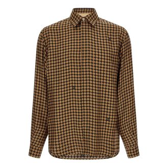 Valentino Garavani Zijden overhemd met lange mouwen en all-over Chamber-print - Heren - Overhemden - Veelkleurig - Maat: XL Zijde