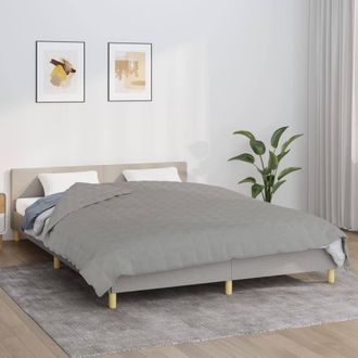 Berkfield Home Weighted Blanket Grey 220x230 cm King 15 kg Fabric