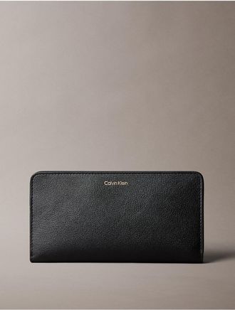 Calvin Klein Womens Foil Logo Wallet - Black