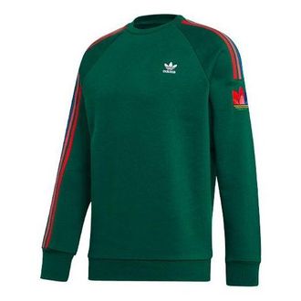adidas originals 3D Logo Round Neck Casual Sports Green GF0224