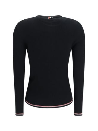 Thom Browne Ribbed Merino Wool Cardigan - Black