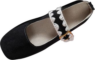 Generic Black Womens Everyday Soft Soled Versatile Moccasins Shallow Mouth Breathable Flats for Versatile Wear and Comfort Design