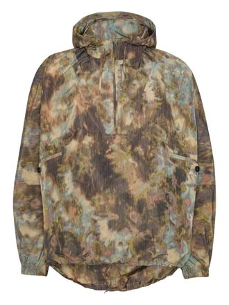 Henrik Vibskov camouflage-print half-zip hoodie - Brown