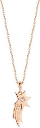 Sphera Milano Shooting Star Pendant Necklace in Rose Gold at Nordstrom Rack