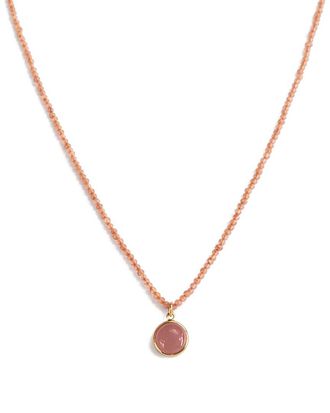 Jewelmak 14K Peach Moonstone Necklace