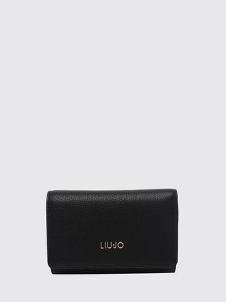 Liu Jo Rectangular Wallet in Faux Leather with Metallic Logo