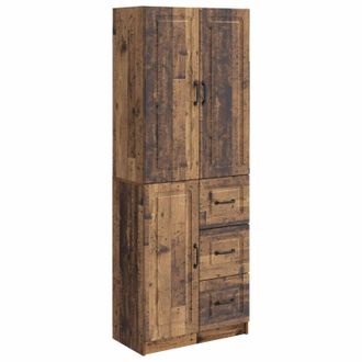 vidaXL Juego De Armarios 2 Uds. Madera Envejecida Madera De Ingenier&iacute;a Vidaxl
