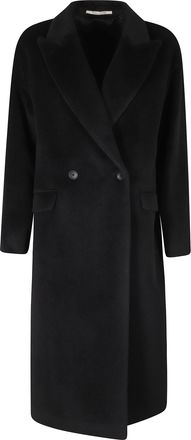 Tagliatore Black Double-Breasted Linden Coat