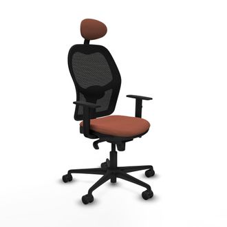 Piqueras y Crespo Silla De Oficina Con Cabecero Jorquera Piqueras Y Crespo 1d036n1 Marr&oacute;n Negro