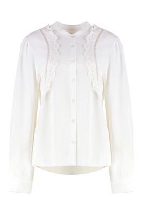 Isabel Marant White Band Collar Top