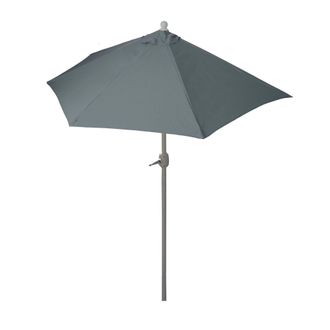 Hhg Nunca Usado] Parasol De Media Ca&ntilde;a Parla, Parasol De Balc&oacute;n, Poli&eacute;ster/aluminio Uv 50+ 3kg, 300cm Antracita Sin Soporte