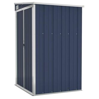 Berkfield Home Wall-mounted Garden Shed Anthracite 118x100x178 cm Steel in Navy | Size: 118 x 100 x 178 cm