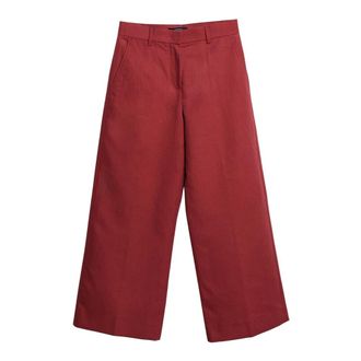 Max Mara Wide Trousers, female, Red, Size: 2XS Wide Trousers