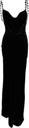 Galvan London Avedon Globe Maxi Dress in Black Polyester