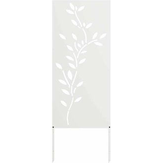 vidaXL Panel Decorativo De Jard&iacute;n Blanco 50 X 140 Cm Vidaxl