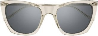 Saint Laurent Silver Cat Eye Ladies Sunglasses SL 214 KATE THIN 004 55