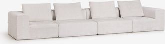 Sklum Sof&aacute; Modular De 4 Piezas En Chenilla Envasado Al Vac&iacute;o Norridge Sklum
