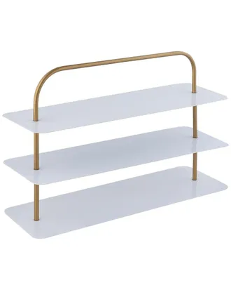 Happimess Minimalist 24.5In 9-Pair 3-Tier Thin Flat Plate Shoe Rack