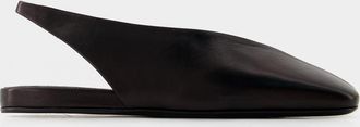 Jil Sander Womens Leather Ballet Flats - Black - Size EU 38