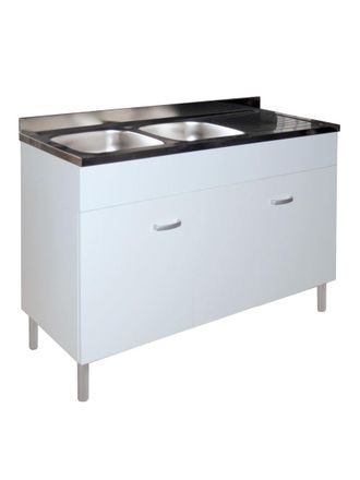 OEM Mobile Sottolavello Cucina Da 120 Cm Solo Per Lavello In Acciaio Inox Da Appoggio - Colore: Bianco (solo Mobile)