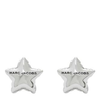 Marc Jacobs Light Antique Silver Balloon Star Earrings