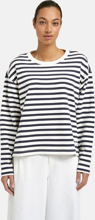 Smith & Soul Sweatshirt SMITH & SOUL, Damen, Gr. XXL, marine, Sweatware, Obermaterial: 100% Baumwolle, gestreift, h&uuml;ftbedeckend, Rundhals, Sweatshirts Sweatshirt, 