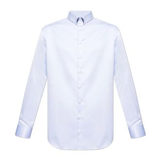 Giorgio Armani Casual Shirts, male, Blue, Size: 3XL Classic shirt