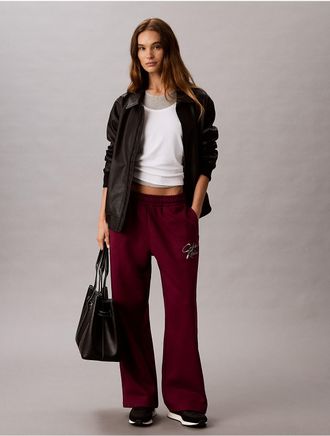 Calvin Klein Jeans Calvin Klein Womens Sequin Logo Sweatpants - Red - XL