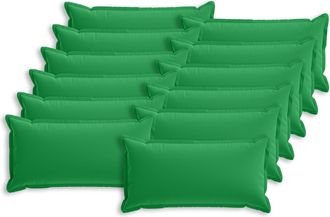 vidaXL Funda De Almohada 12 Uds. Houten Verde 40 X 80 Cm Poli&eacute;ster Vidaxl