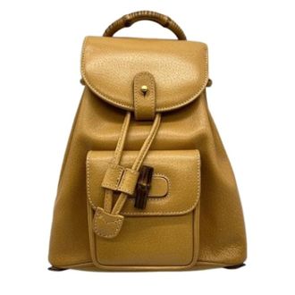 Gucci Vintage, unisex, Beige, ONE Size, Leer, Pre-owned Backpack