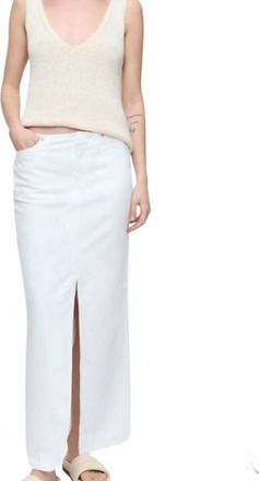 Closed 5 Pocket Denim Maxi Skirt In White