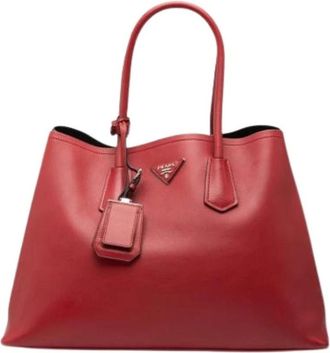 Prada Pre-owned Tote Bags, female, Red, Size: ONE SIZE Pre-owned Vintage Satchel