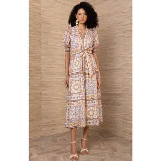 Hale Bob Bess Linen Dress in Ivory at Nordstrom, Size Small