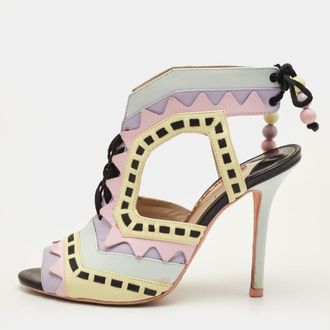 Sophia Webster Size 38 Multicolor Leather Riko Cut Out Sandals