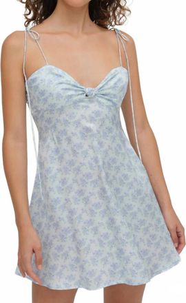 For Love & Lemons Adira Mini Dress In Blue