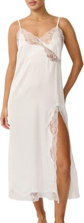 Kat The Label Hayden Lace Trim Slip in Ivory at Nordstrom, Size Xx-Large