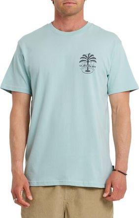 Quiksilver Uno Palm Cotton Graphic T-Shirt in Blue Haze at Nordstrom, Size Xx-Large