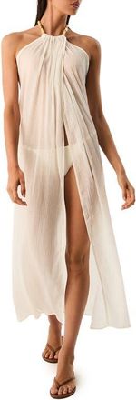 Vix Cloe Halter Cover-Up Dress in Off White at Nordstrom, Size X-Small