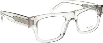 Saint Laurent Iconische originele receptbrillen met 3 jaar garantie - Heren - Brillen - Grijs - 50 MM - Accessoires