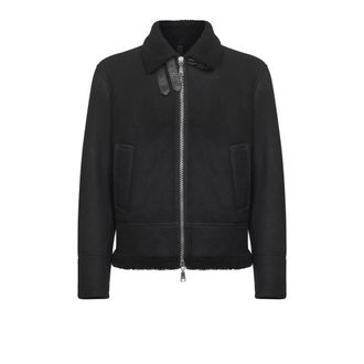 Tagliatore Light Jackets, male, Black, Size: 2XL Shearling Jacket