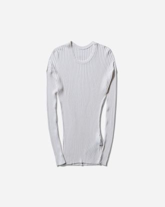Maison Margiela Men s Loose Rib Knit Sweater Off White