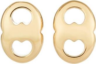 Tory Burch Gemini Link Stud Earrings in Light Brass at Nordstrom